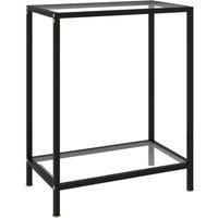 Console Table Transparent 60x35x75 cm Tempered Glass