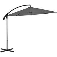 Cantilever Umbrella with Steel Pole 300 cm Anthracite