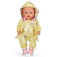 BABY born Deluxe Rain Outfit 836460 - Rain Set with Raincoat, Trousers, and Wellington Boots for Dolls up to 43cm - Suitable for Children from 3 Years Old