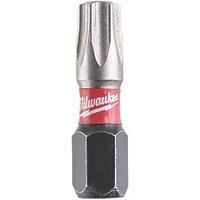 Milwaukee TX30 25mm Shockwave Impact Screwdriver Bit Box - Pack of 25