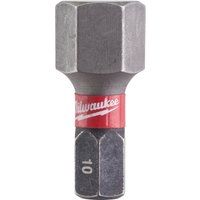 Milwaukee Shockwave Impact Duty Hex Screwdriver Bits Hex 10mm 25mm Pack of 2