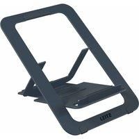 Leitz Ergo Aluminium Ultra-Flat Adjustable Laptop Stand, Dark Grey