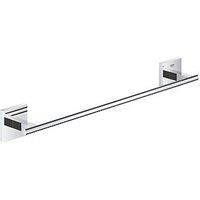 GROHE Start Cube Towel Rail – Bathroom Wall Mounted Towel Holder (Metal, Concealed Fastening, Including Screws and Dowels), Size 450 mm, Extra Easy to Fit with GROHE QuickGlue, Chrome, 40987000