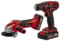 Einhell Einhell Power X-Change Classic 18V Drill Driver & Angle Grinder Kit 1 X 1.5Ah & 1 X 3.0Ah