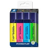 STAEDTLER 364 C4 Textsurfer Classic Highlighter - Assorted Colours (Card Pack of 4)