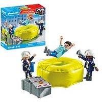 Playmobil 71465 Action Heroes: Firefighters with Air Pillow, with helmets, a megaphone, and a fire extinguisher, fun imaginative role-play, detailed play sets suitable for children ages 4+