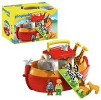 Playmobil 71681 JUNIOR: My Take Along Noah/'s Ark, including ramp and nine animals, sustainable toy made from plant-based plastics, gifting toy, play sets suitable for children ages 1+