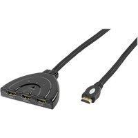 3WAY HDMI AUTO SWITCH GOLD CONTACT  VIVANCO  ADAPTOR 3 HDMI