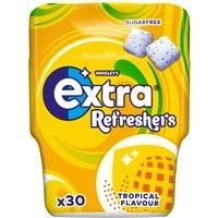 Wrigley/'s Extra Refreshers Sugarfree Chewing Gum, Tropical Flavour Bottle, 1 x 30 Pack