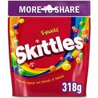 Skittles Vegan Chewy Sweets Fruit Flavoured Sharing Pouch Bag 318g