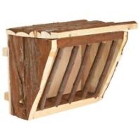 Trixie Natural Wooden Small Animal Hanging Hay Rack Manger with Lid 201517 cm