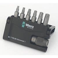 Wera 05056158001 Bit-Check Set 8067-6/Z Extra-tough for Drill/Drivers, Metal Jointing, Torx TX10-40 7pc