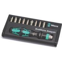 Wera Kraftform Kompakt 10 Bit-Holding Screwdriver & Bit Set, PH/PZ/SL/TX, 05056653001