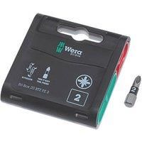 Wera Bit-Box 20 BTZ PZ2 BiTorsion Long Life All Purpose bits for drill/drivers, Pozi 2x25mm, 20pc pack, 05057761001