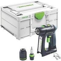 Festool 576434 18V Brushless C18 Drill Bare Unit With SYS 3 Systainer Case