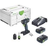 Festool 577332 TXS18 C 3,0 Plus 18v Cordless Drill 2 x 3.0ah Li-on Batteries