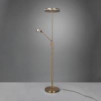 Trio Lighting Franklin LED uplighter, reading lamp antique brass