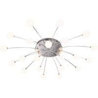 Trio Lighting Bullet LED ceiling lamp, 21-light, nickel/white