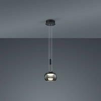 Trio Lighting Madison LED pendant light, dimmable, 1-bulb, black