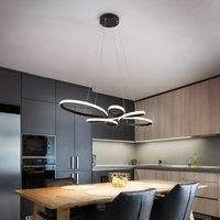 Trio Lighting Fly LED pendant light, matt black, 3,000 K, 83 cm x 45 cm