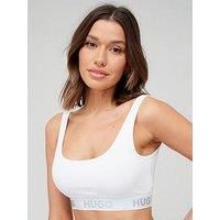 HUGO Women/'s Bralette Sporty Logo Bralet, White100, L