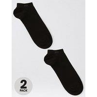 BOSS Mens 2P AS uni CC Two-pack of ankle-length socks in stretch fabric