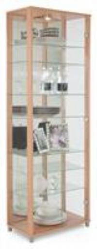 Argos Home 7 Shelf Glass Display Cabinet - Beech Effect