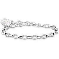 THOMAS SABO Silver White Cold Enamel 19cm Charm Bracelet X0287-007-21-19