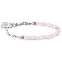 Charmista Pink Cold Enamel Rose Quartz Bracelet A2130-067-9