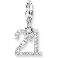 THOMAS SABO Charm Pendant, Lucky Number 21, 925 Sterling Silver, 2135-051-21