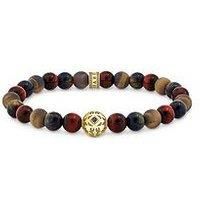 THOMAS SABO Gold Plated Tiger Eye Beads Bracelet