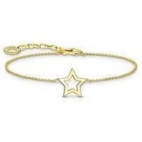 Thomas Sabo Star Pendant Bracelet: Lucky Guide, Silver, Gold Plating