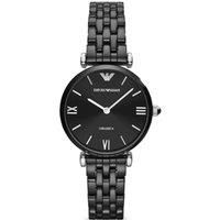 Women'S Emporio Armani Black Ceramica Quartz Watch - 2Yr Guarantee