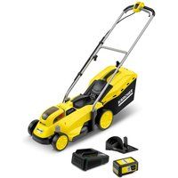 Krcher LMO 1833 Push Cordless Battery Lawn Mower, 33cm, Yellow