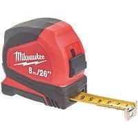 Milwaukee 4932459596 932459596 Pro Compact Tape Measure 8m/26ft (Width 25mm)