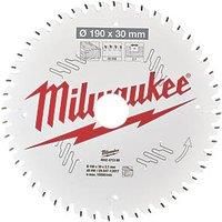 Milwaukee 4932471380 190mm x 30mm x 2.1 x 48T Wood Cutting Circular Saw Blade