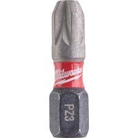 Milwaukee Shockwave Impact Duty Pozi Screwdriver Bits PZ3 25mm Pack of 2