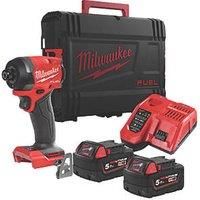 Milwaukee M18FID3-502X 18V Fuel Impact Driver Gen III With 2 x 5.0Ah Batteries