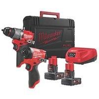 Milwaukee M12FPP2A2-602X Drill and Impact Driver Fuel Power Pack Charger Battery