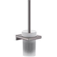 hansgrohe AddStoris Wall Mounted Toilet Brush Holder Brushed Black - 41752340