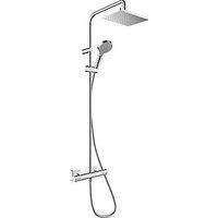 hansgrohe Vernis Shape Thermostatic Mixer Shower - Square Drench & Round Handset Chrome - 26286000