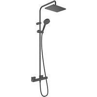 hansgrohe Vernis Shape Thermostatic Eco Mixer Shower Drench Head Handset Black