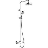 hansgrohe Vernis Blend Thermostatic Green Mixer Shower - Round Drench & Handset Chrome - 26318000