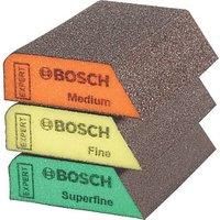 Bosch 2608901174 Combi S470 Mixed Grit Foam Sanding Blocks 3pc