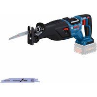 Bosch Professional BITURBO Cordless Reciprocating Saw GSA 18V-28 (Batteries and Charger not Included, in Cardboard Box), Blue, 06016C0000