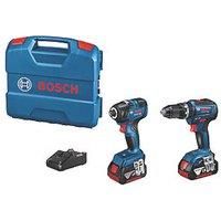 Bosch 18v Brushless GSB 18V-55 Combi Drill & GDR18V-200 Hammer Drill - 2 x 4ah