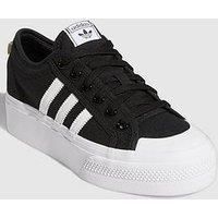 adidas Women's Nizza Platform W Gymnastics Shoe, Core Black/FTWR White/FTWR White, 4 UK