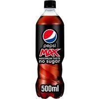 Pepsi Max No Sugar Cola Bottle 500ml