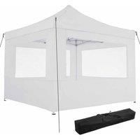 tectake Gazebo collapsible 3x3 m with 4 Sides - Olivia - white