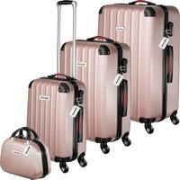 Luggage Set of 4 Four Wheel Cabin with Electric Scale Suitcase Underseat Bag